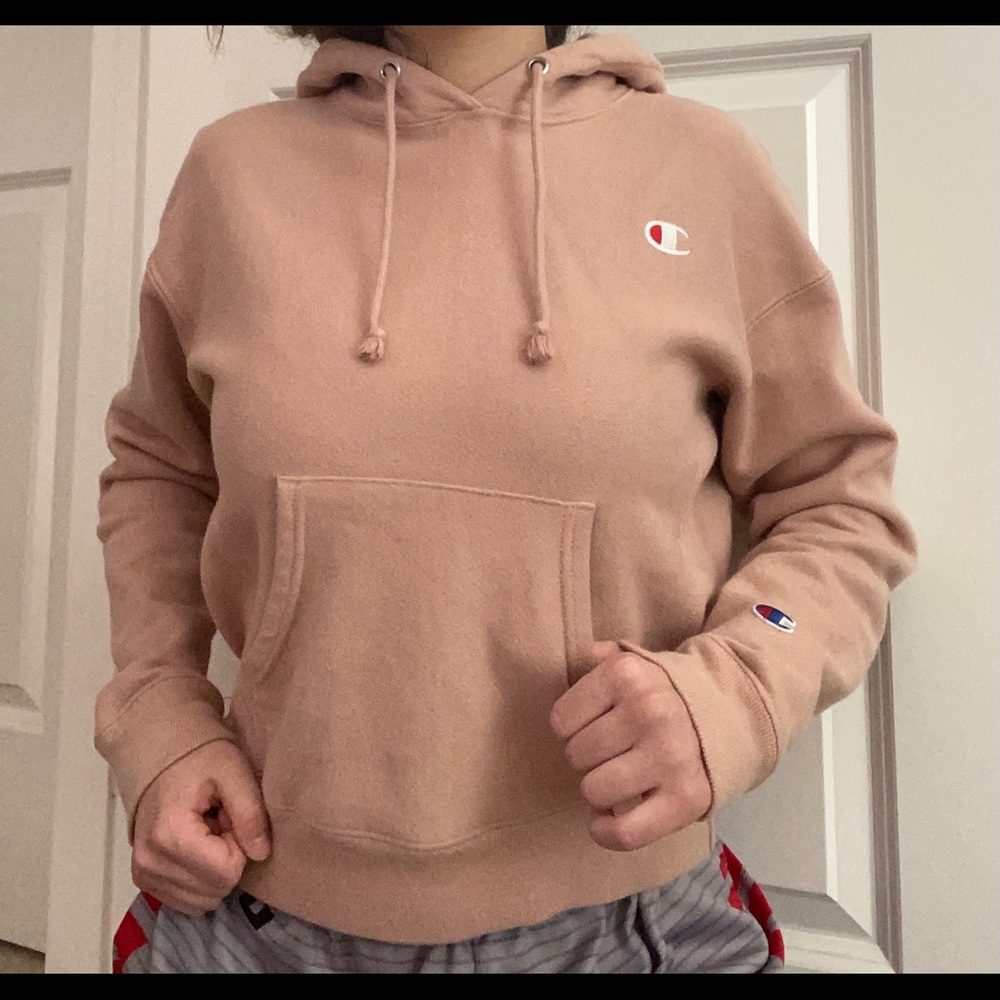 Blush Champion Reverse Weave Hoodie